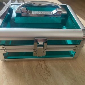 Makeup jewelry tool case teal